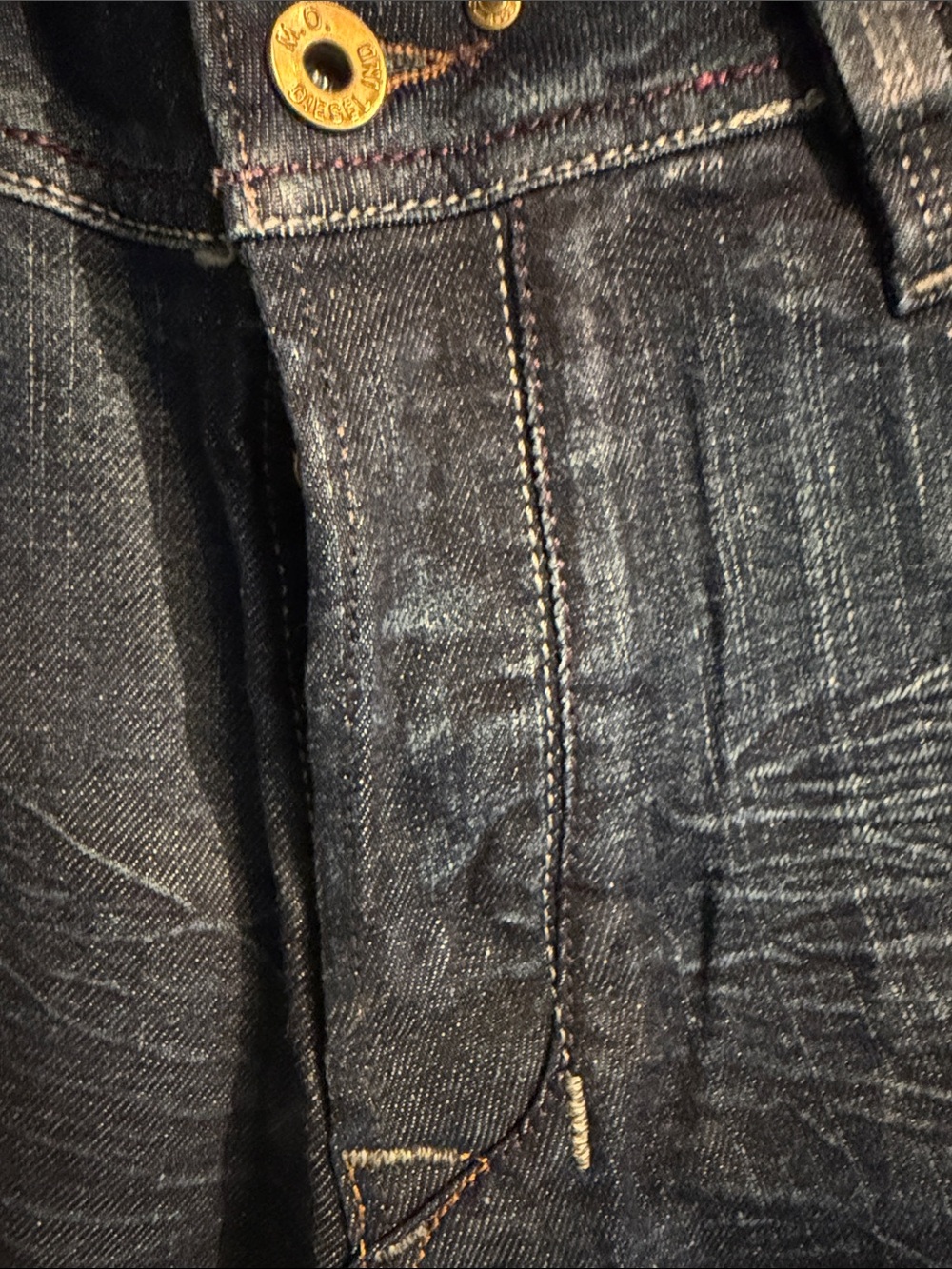 Diesel Industry Men's Dark Blue Straight Fit Jeans - Picture 4 of 12